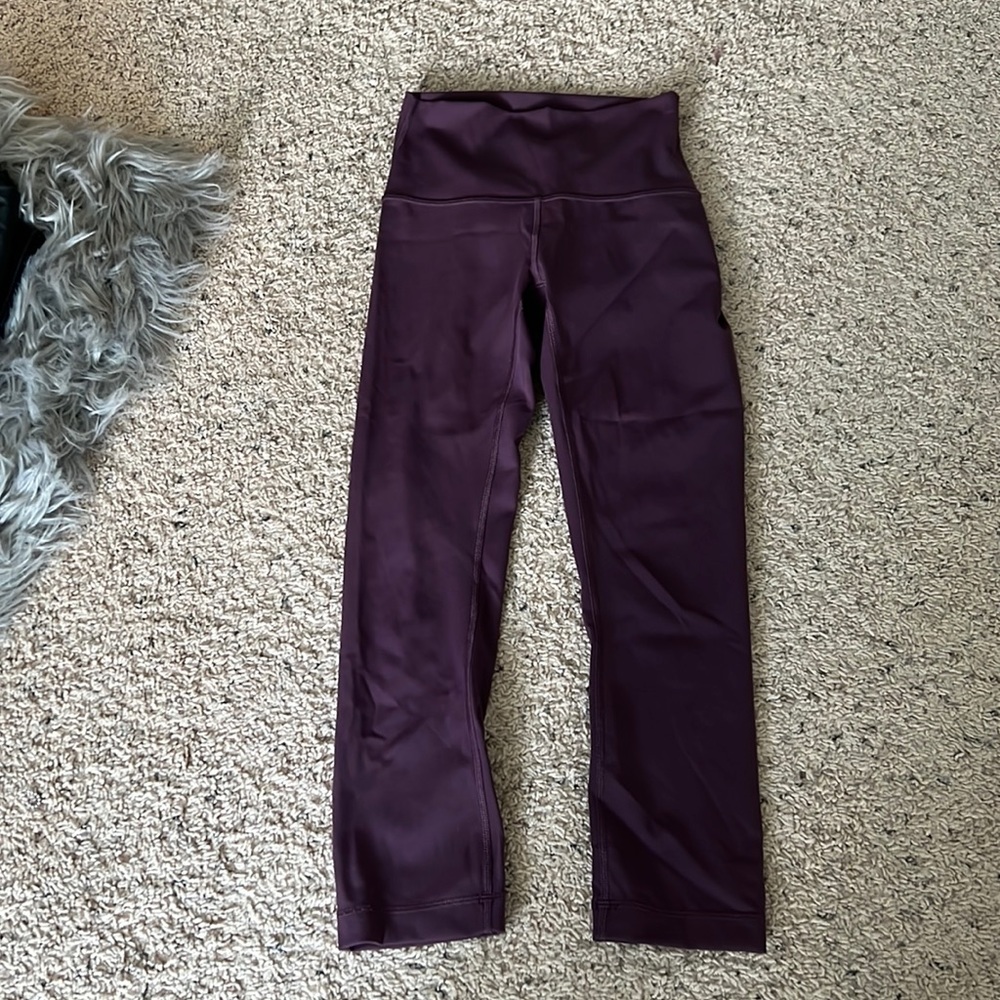 Lululemon wine color leggings size 2